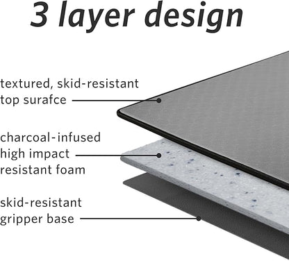 MICRODRY Deluxe Fitness Exercise Yoga Mat for Home & Gym, Extra Thick for High Impact Training
