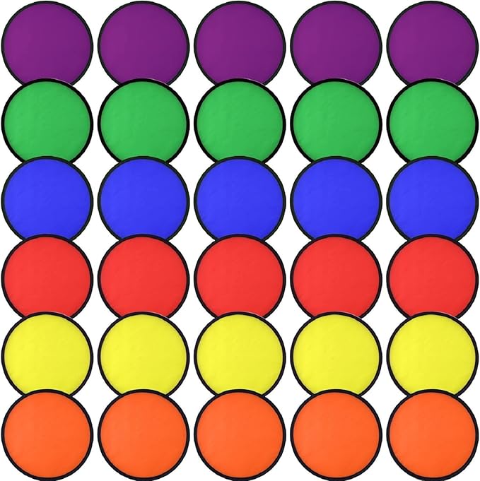 Mototo 30 Pieces Foldable Flying Disc Fans with Bag Folding Pocket Toy Set for Kids Fun Birthday