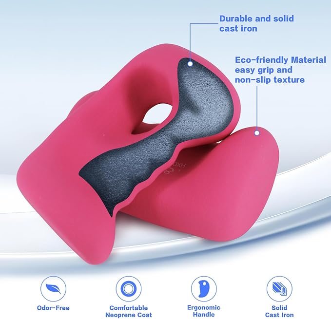 Ergonomic Dumbbells Weights Set-Hand Weights for Women at Home, Ear Dumbbells Weights for Pilates