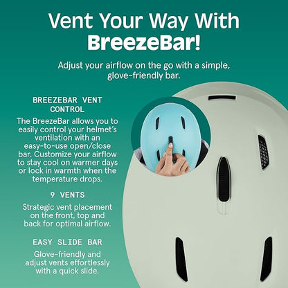 Retrospec Zephyr Ski Helmet - Snowboard Helmet for Adults & Youth - Adjustable Fit with Breathable