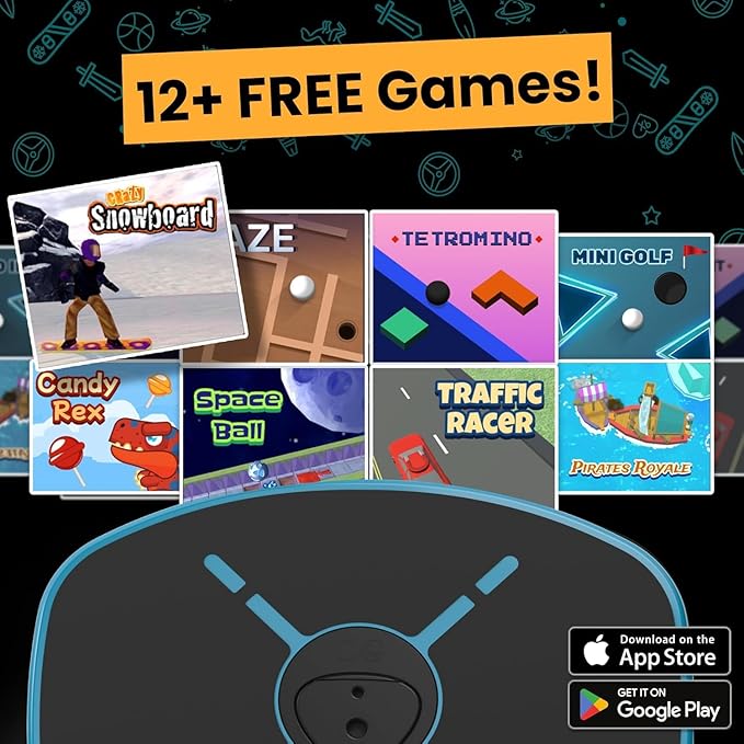 GoBalance Board - App-Enabled Balance Board. Smart Bluetooth Sensor, 12 FREE Interactive Games
