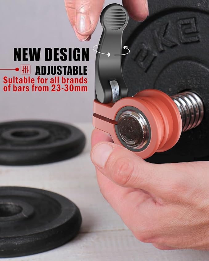 Mini Barbell Clips 1 inch I Multi-Size Adjustable Barbell Collar I 1 inch Barbell ClampsIQuick