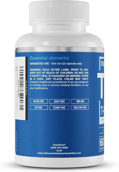 Essential Elements Male Health Supplement - Muscle Support & T-Health with DIM, Ashwagandha
