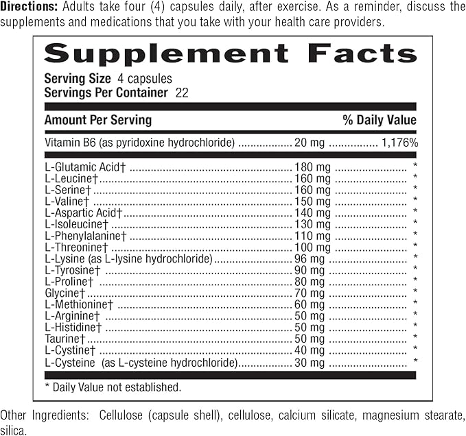 Country Life Maxi-Amino with 16 Free Form Amino Acids, 90 Vegetarian Capsules, Certified Gluten