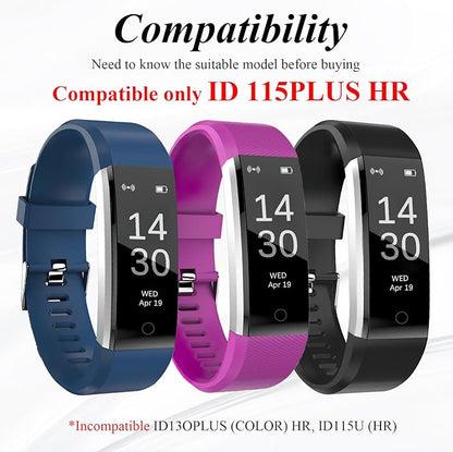 Watch Bands Replacement for ID115plus HR, Very Fit Pro Activity Fitness Tracker Wrist Bands Set