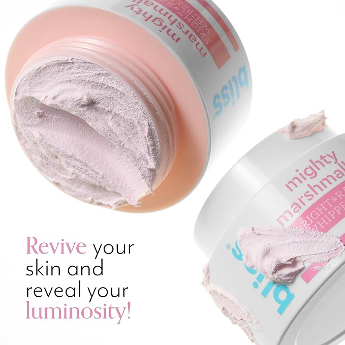 Bliss Mighty Marshmallow + Vitamin C Whipped Mask - Brighten & Hydrate Skin with Marshmallow Root