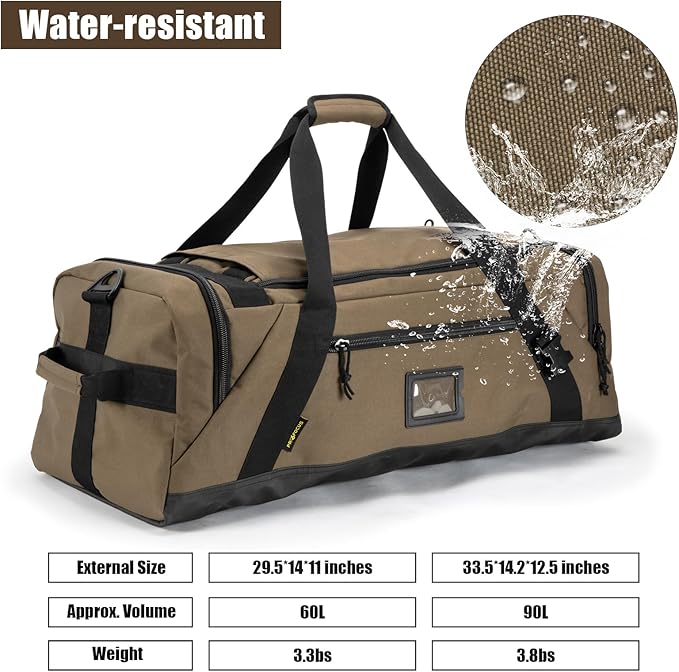 90L Large Duffle Bag,Gym Bags For Men Weekend Bag For Women Travel Backpack Carry On Sports Duffel