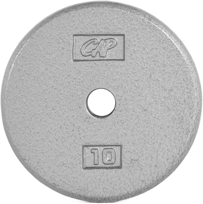 CAP Barbell Standard 1-Inch Cast Iron Weight Plates - Singles & Sets | 1.25-50 lbs | Multiple
