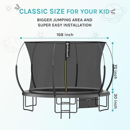 SkyBound 14 FT 12 FT 10FT 8FT 6FT Springless Trampoline for Kids and Adults - Recreational
