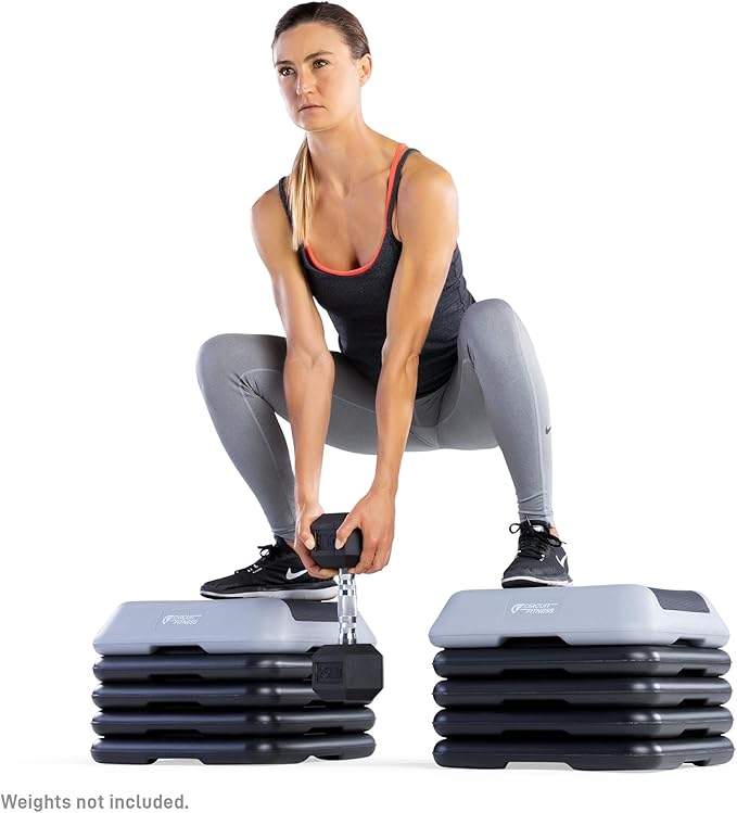Circuit Fitness by Marcy 16 x 16 inches Adjustable Height Aerobic Step Platform with Adjustable