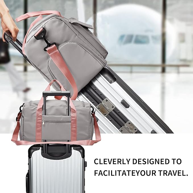 Travel Duffel Tote Bag with Dry Wet Separation Pocket, Weekender Bag for Women and Men，Waterproof