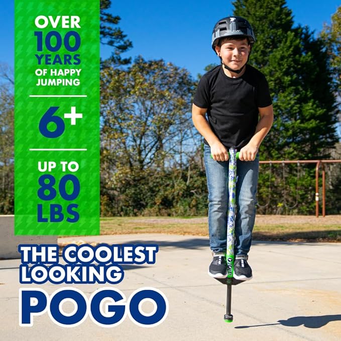 Flybar Pogo Stick for Kids, 40 to 80 Pounds, Perfect for Beginners, Easy Grip Foam Handles