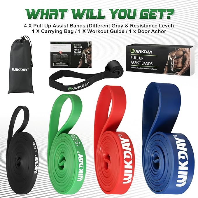 Resistance Bands, Pull Up Bands, Workout Bands for Exercise, Thick Heavy Resistance Band Set with