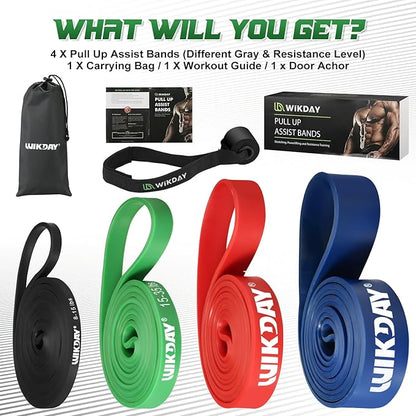 Resistance Bands, Pull Up Bands, Workout Bands for Exercise, Thick Heavy Resistance Band Set with