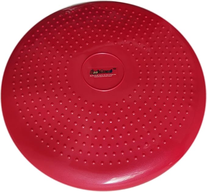 AppleRound Inflated Wobble Cushion with Hand Pump, Air Stability Board (Extra Thick), Core Balance