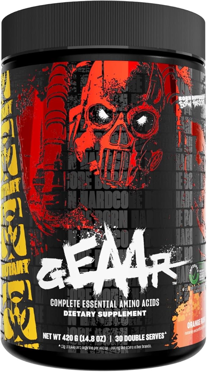 Mutant GEAAR - 9.4g of EAA Powder + Arginine, 7g BCAAs, 4g Leucine, Electrolytes, Coconut Water, 30