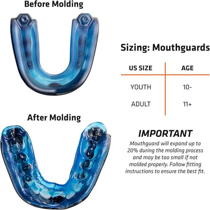 Shock Doctor Mouth Guard Sports, Hockey, Lacrosse, Baseball, Wrestling Moutguard, Gel Max Heavy