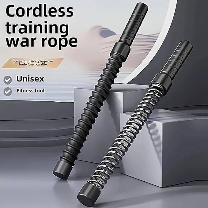 2pcs Ropeless Battle Ropes for Home Gym, Lightweight Battle Rope for Fitness Beginners, Durable
