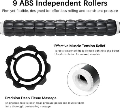 Muscle Roller Stick for Athletes - Deep Tissue Fascia Blaster & Roller Massager for Myofascial Pain