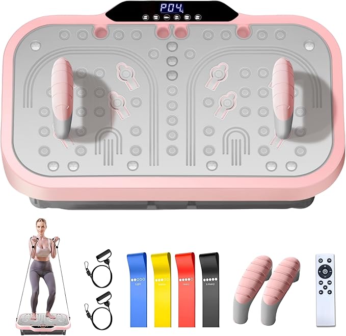 Vibration Plate Exercise Machine, Vibrating Fitness Platform Whole Body Shake Board Workout