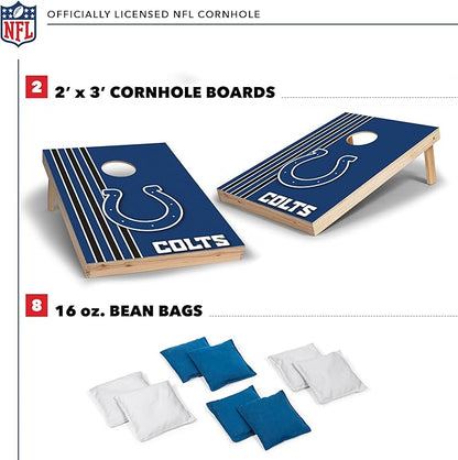NFL 2' x 3' Solid Wood Cornhole Set with Direct Print HD Team Graphics – Great Gift for Any