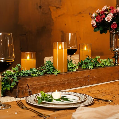Homemory Realistic Flickering Flameless Candles, Battery Operated Candles with Remote Control and