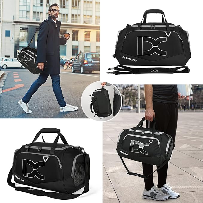 Sports Gym Bag，INOXTO Travel Duffel Bag with Dry Wet Pocket And Shoe CompartmentFor Women and