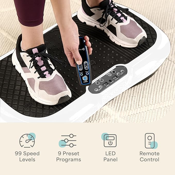 Lifepro Waver Vibration Plate Exercise Machine for Lymphatic Drainage, Muscle Activation, Full-Body