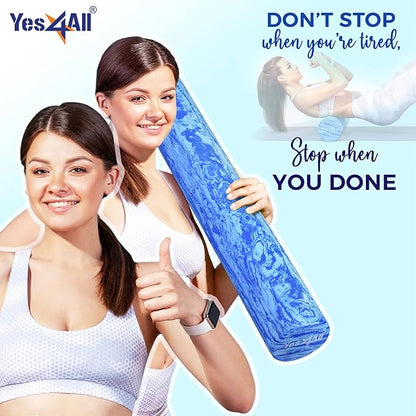 Yes4All EVA Firm Foam Roller for Back - Round Back Roller for Exercise, Yoga & Pilates 12/18/24/36