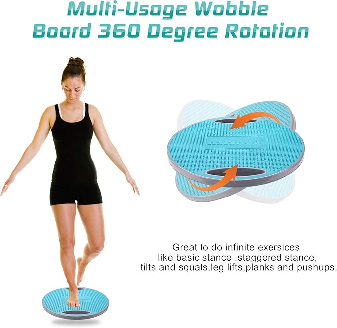 NALANDA Wobble Balance Board, Core Trainer for Balance Training and Exercising, Healthy Material