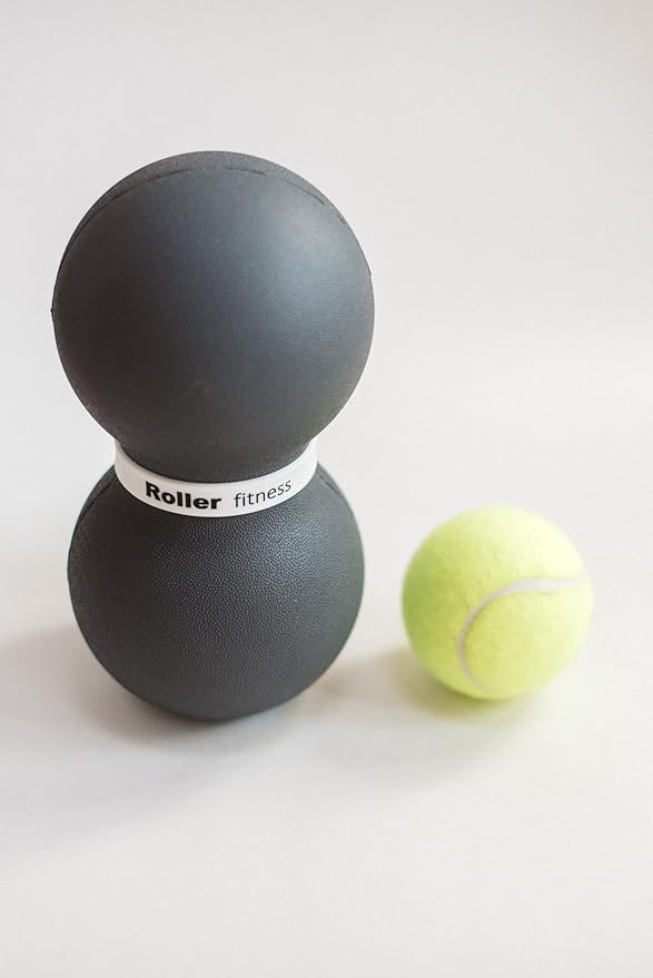 Fitness Infinity Roller, Peanut Foam Massage Ball, Large 8-Inch Double Exercise Roller (Gray