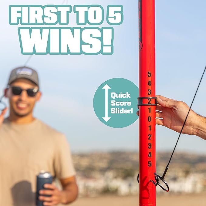 GoSports Tower 5 Giant Ring Swing Versus Game for Adults and Family - Hook and Ring Outdoor Yard