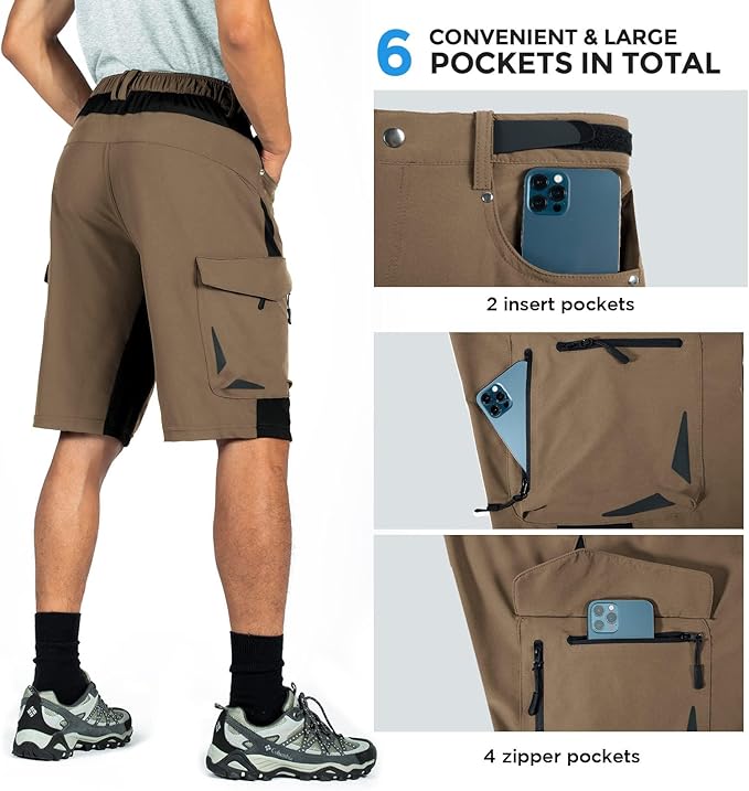 XKTTAC Men's Outdoor Quick Dry Lightweight Stretchy Shorts for Hiking, Tactical, Camping, Travel