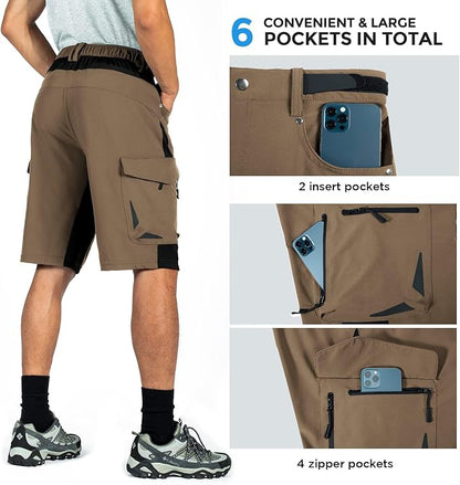 XKTTAC Men's Outdoor Quick Dry Lightweight Stretchy Shorts for Hiking, Tactical, Camping, Travel