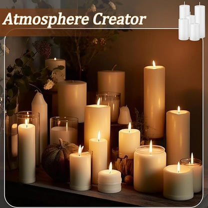 36 Pcs Ivory Pillar Candles Bulk Set，Hurricane Candlesï¼? Different Lengths 2 x 3/4/6 Inch (12
