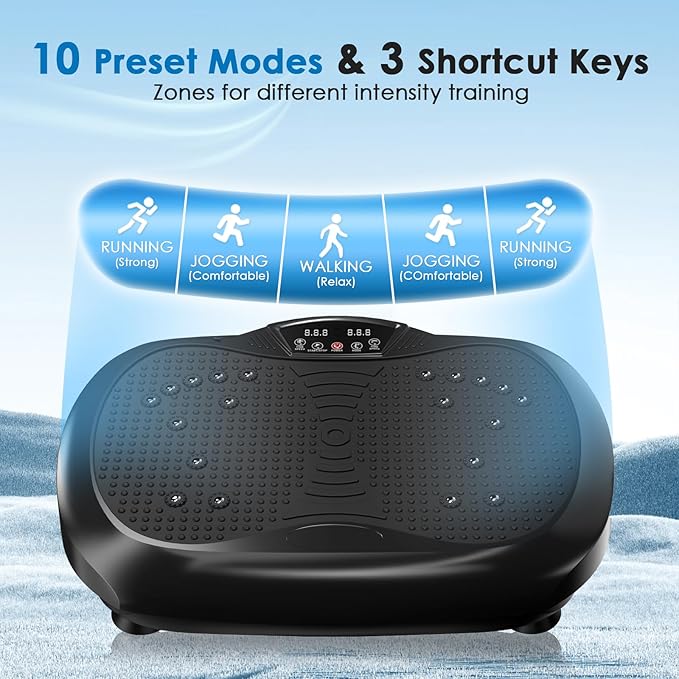 Vibration Plate Exercise Machine - Whole Body Workout Vibration Platform Lymphatic Drainage Machine