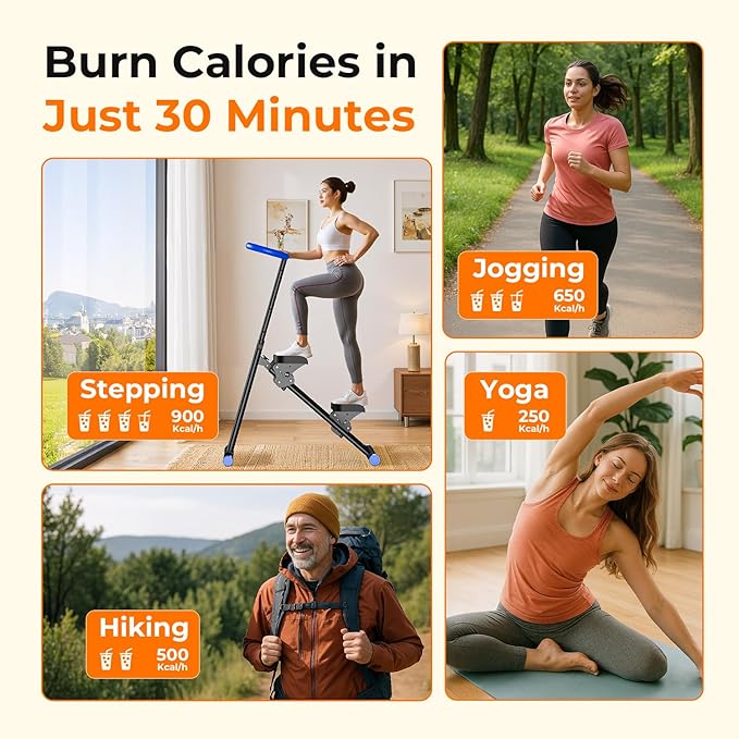 OWLSKY Stair Stepper for Home, Folding Vertical Climber Exercise Machine with Stable Triangular