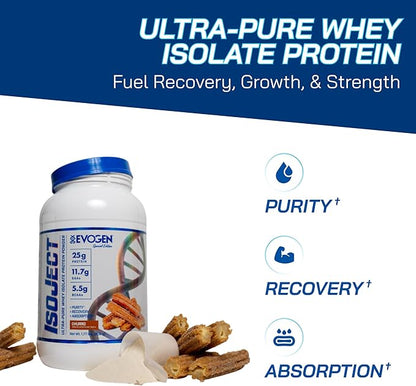 Evogen Isoject - Whey Protein Isolate | Ultra-Pure Whey Protein Powder with Ignitor Enzymes, BCAAs