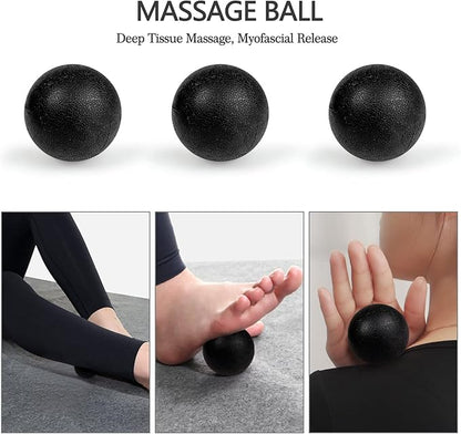 5 in 1 Foam Roller Set High Density Foam Roller Patented, Massage Stick, Massage Ball, Resistance