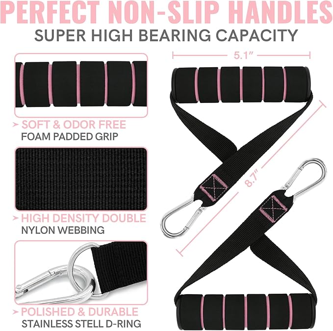 Aihoye Resistance Bands for Working Out, Exercise Bands with Handles, Stretch Bands for Exercise