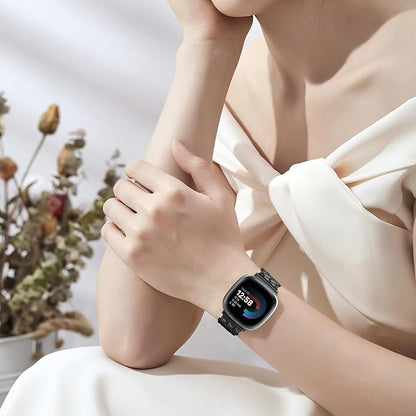 Braided Band Compatible with Fitbit Versa 4 Bands for Woman/Versa 3/Sense 1/Sense 2 Band, Magnetic