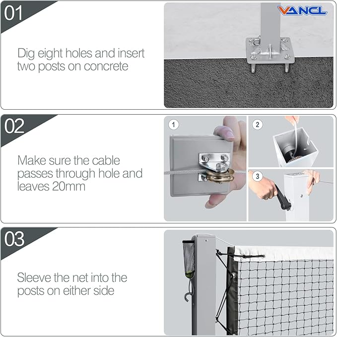 Pro Pickleball Net Portable with Wheels – 22ft Heavy Duty Pickleball Net System with Sturdy