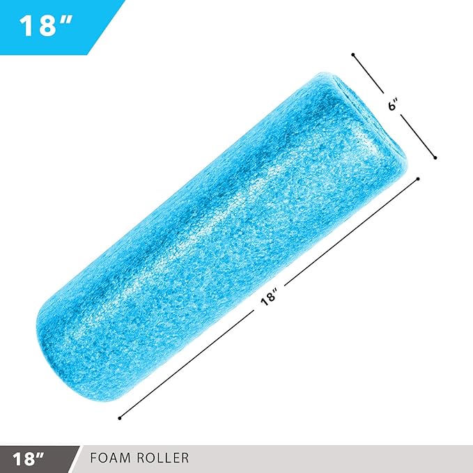 High-Density Round Foam Rollers - 4 Size and 8 Color Options - Massage Rollers for Stretching, Deep