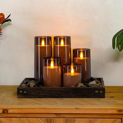 Homemory Realistic Flickering Flameless Candles, Battery Operated Candles, LED Fake Electric Candle