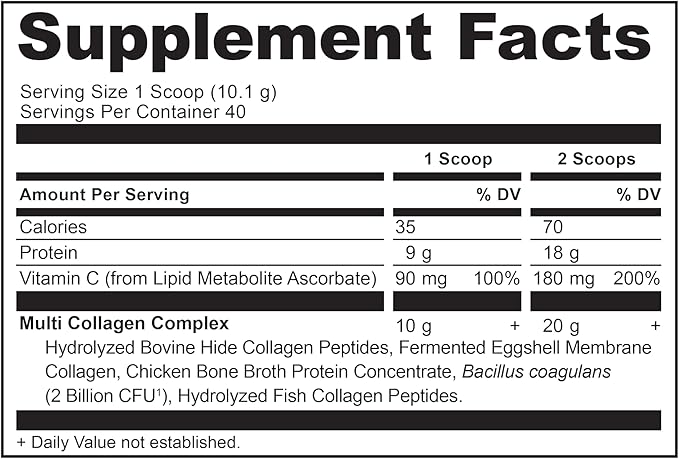 Ancient Nutrition Collagen Peptides Powder, Multi Collagen Protein, Women & Men, Vitamin C