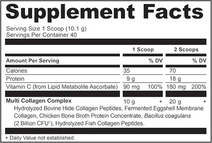 Ancient Nutrition Collagen Peptides Powder, Multi Collagen Protein, Women & Men, Vitamin C