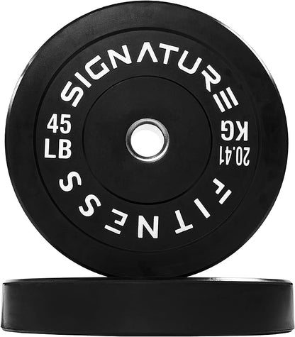 Olympic Bumper Plates Set, 2" Weight Plates for Strength Training & Weightlifting, Paris or Set or