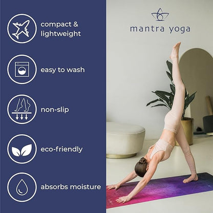 Mantra Yoga Travel PRO 1.5mm - Foldable Fitness & Exercise Mat with Bag | Lightweight, Compact &