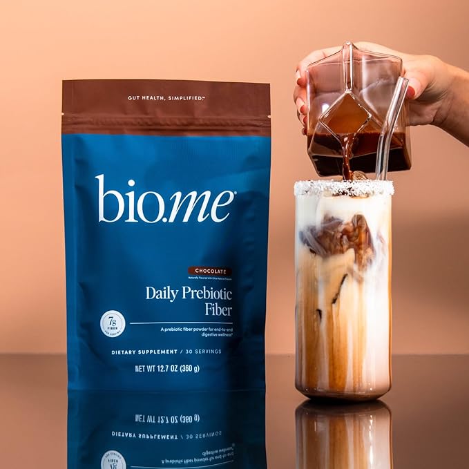 Daily Prebiotic Fiber Powder Chocolate - 7g Per Serving - Soluble & Insoluble Fiber Supplement