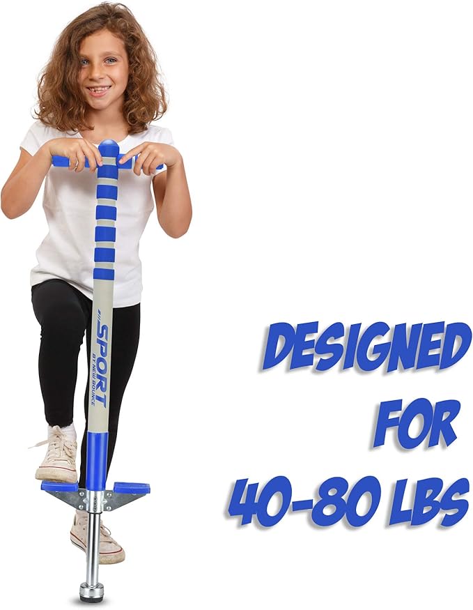 New Bounce Pogo Stick for Kids - Pogo Sticks, 40 to 80 Lbs - Sport Edition, Quality, Easy Grip